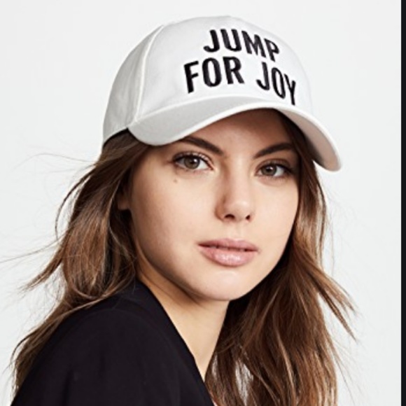 kate spade white black jump for joy baseball cap hat nwt - Picture 1 of 6